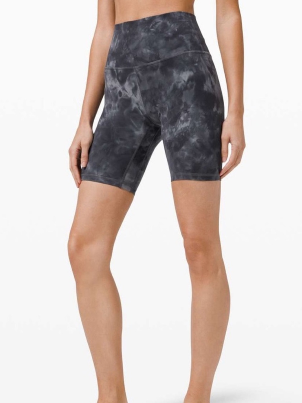 Lululemon Align High-Rise Shorts 8’ in Diamond Dye Pitch Graphite Grey